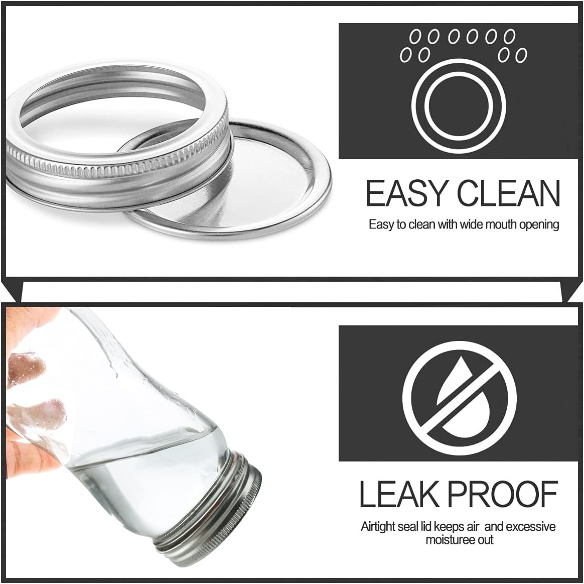 KAMOTA Mason Jars 16 OZ With Regular Lids and Bands, Ideal for Meal Prep, Jam, Honey, Wedding Favors, Shower Favors, DIY Spice Jars, 12 PACK, 20 Whiteboard Labels Included