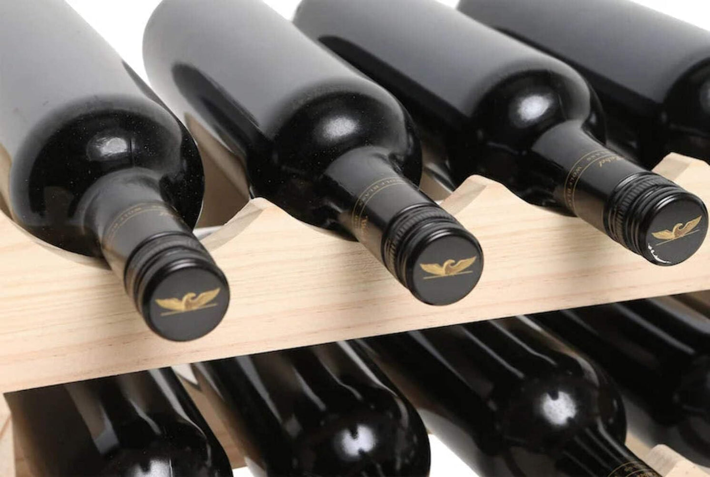 72 Bottle Wine Rack (12 Wide) Dark Stain
