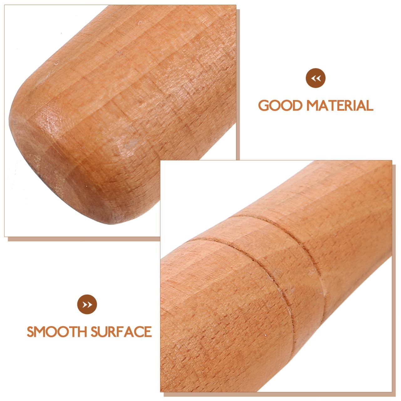 PRETYZOOM Pickle Sticks Food Grinding Stick Garlic Masher Garlic Crusher Bar Kitchen Gadget Handle Pestle Sauerkraut Pounder Bar Muddler Ceramics Tools Hand Tools Solid Wooden Grater