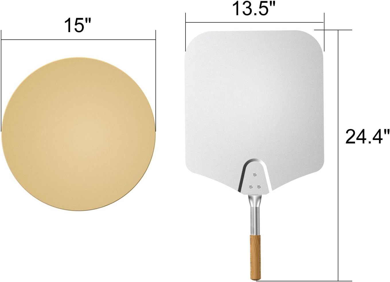 onlyfire Stainless Steel Multi-purpose Rotisserie and Pizza Combo Kit for Weber 22-Inch Kettle Charcoal Grills - Include Pizza Peel and Pizza Stone