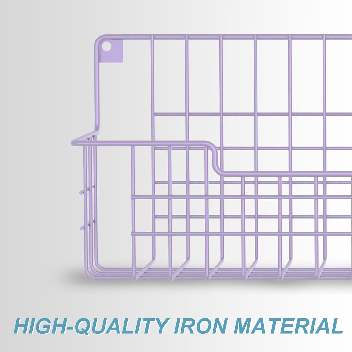 Spice Rack Wall Mount, Spice Organizer for Cabinet & Pantry Door, Set of 4 Hanging Spice Rack Saving Space for Kitchen, Purple