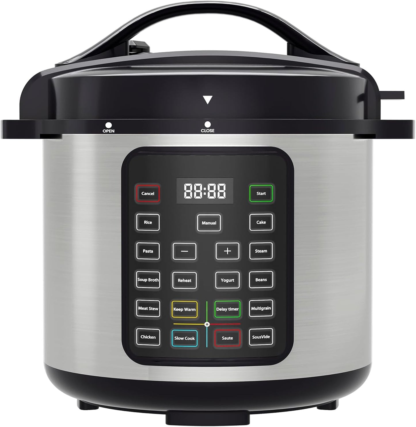 OLIXIS Electric Pressure Cooker 8 Quart Stainless Steel Multi Cooker Electric for Pressure 16-in-1 Rice, Steamer, Yogurt Maker, Slow Cook,Meat Stew, Cake, Saute, Multigrain
