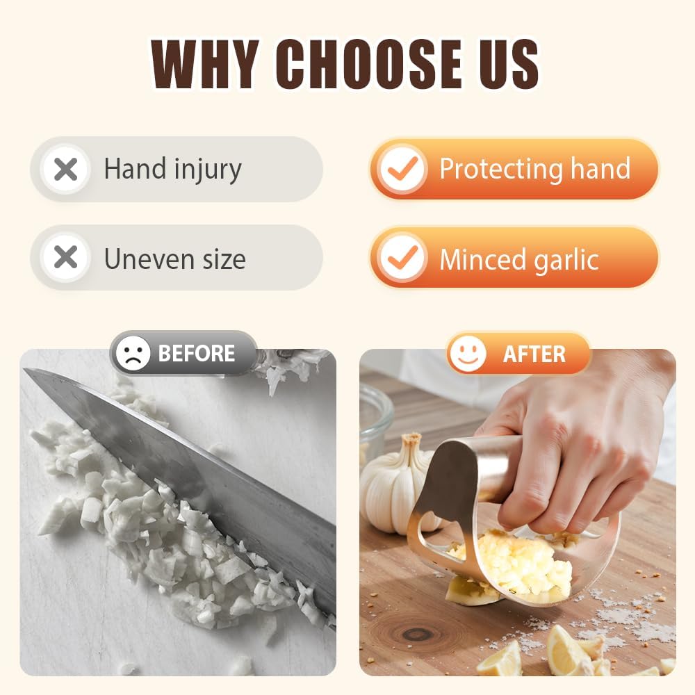 Stainless Steel Garlic Rocker,2025 New Stainless Steel Garlic Press,Garlic Press Rocker,Garlic Cutter (2)