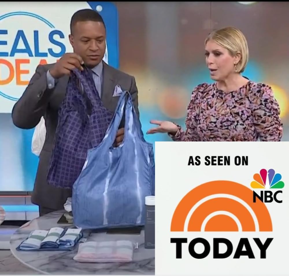 Reusable Grocery Bag - Stylish Shopping Bag for Groceries - Foldable Tote Bag - Medium Size