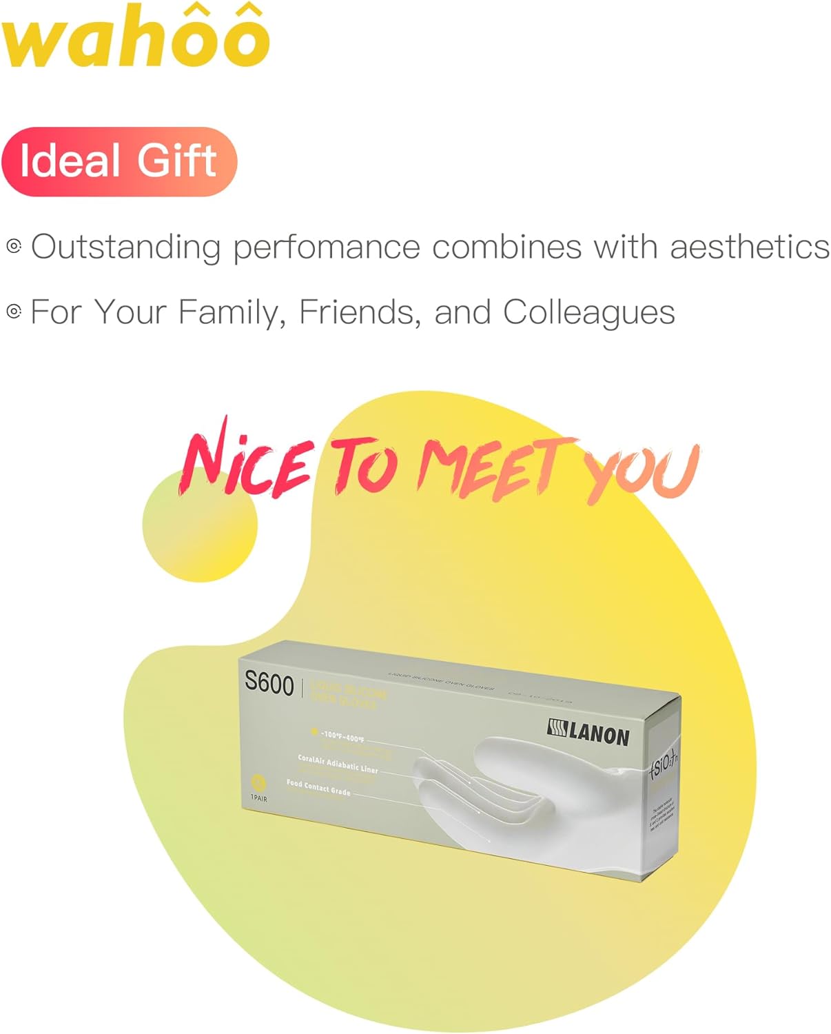 wahoo Professional Liquid Silicone Oven Mitts Gloves, Heat Resistant Gloves for Cooking, Baking, CoralAir Liner, 12 Inch, Purple, X-Large