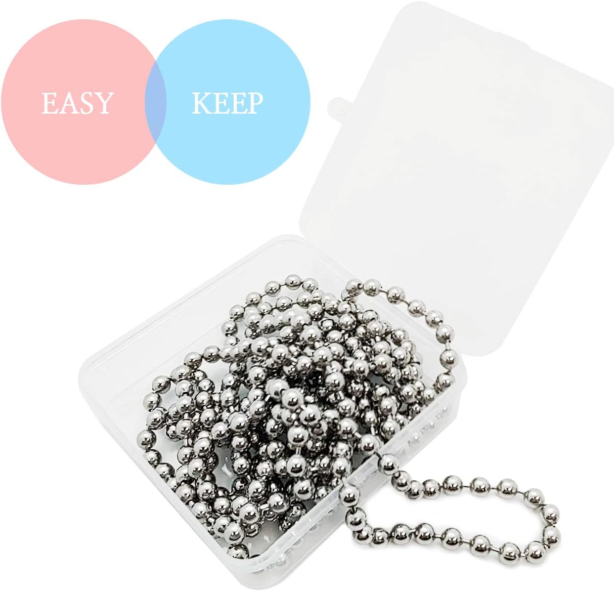 Durable Baking Supplies: 2 Pack Stainless Steel Chain Pie Weights, Reusable and Easy to Clean, Odorless, Safe Pie Weights for Pie Crusts, Oven Safe Baking Beads (10 feet)