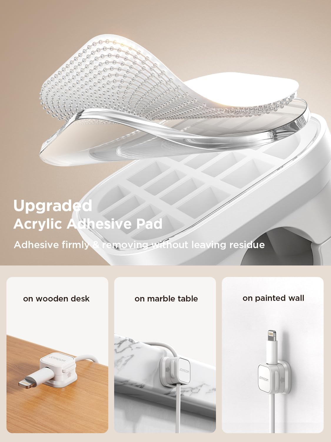 12 Pack Magnetic Cord Holder, Cord Organizer Cable Clip for Desk Management, JOYROOM Smooth Adjustable Cable Clip, Wire Holder Keeper Organizer for Home Office Desk Phone Car Wall Desktop Nightstand