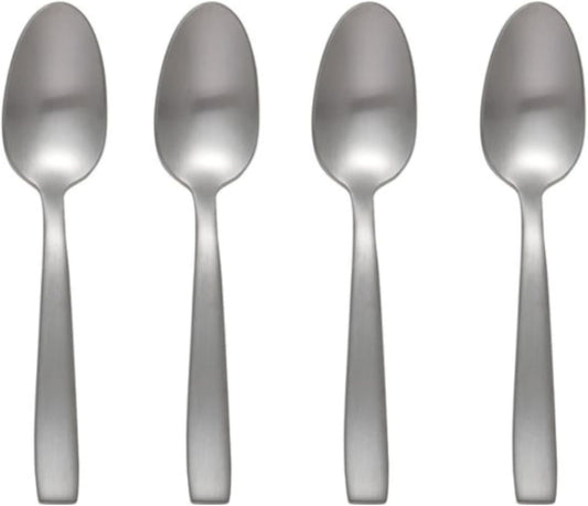 Oneida Everdine Everyday Flatware Teaspoons, Set of 4, 18/0 Stainless Steel, Silverware Set