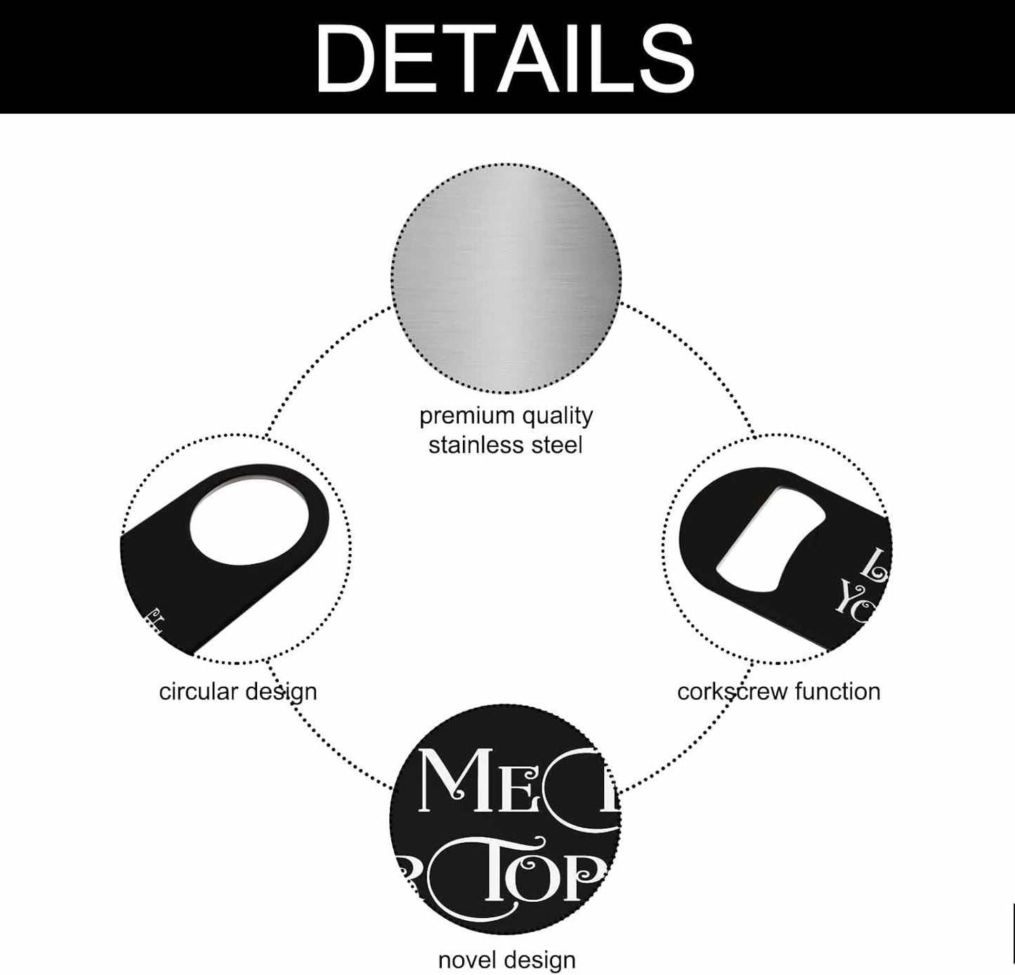 Take Your Top Off Stainless Steel Bottle Opener Funny Saying Quotes Black Flat Beer Bottle Opener Keychain for Home Kitchen Bar Restaurant Party Birthday Gift