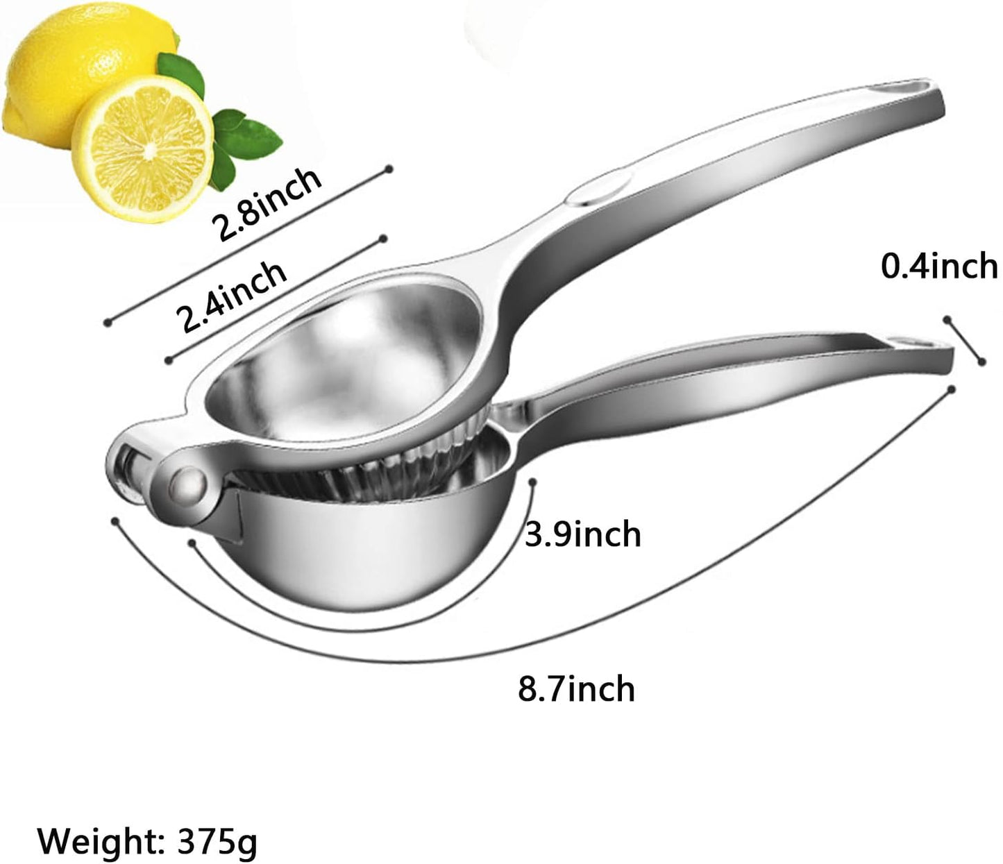 Manual Lime Squeezer, lemon squeezer manual, Stainless Steel citrus juicer for Lemon, Citrus, Lime,Orange, Fruit Squeezer For Extracting Juices metal citrus press
