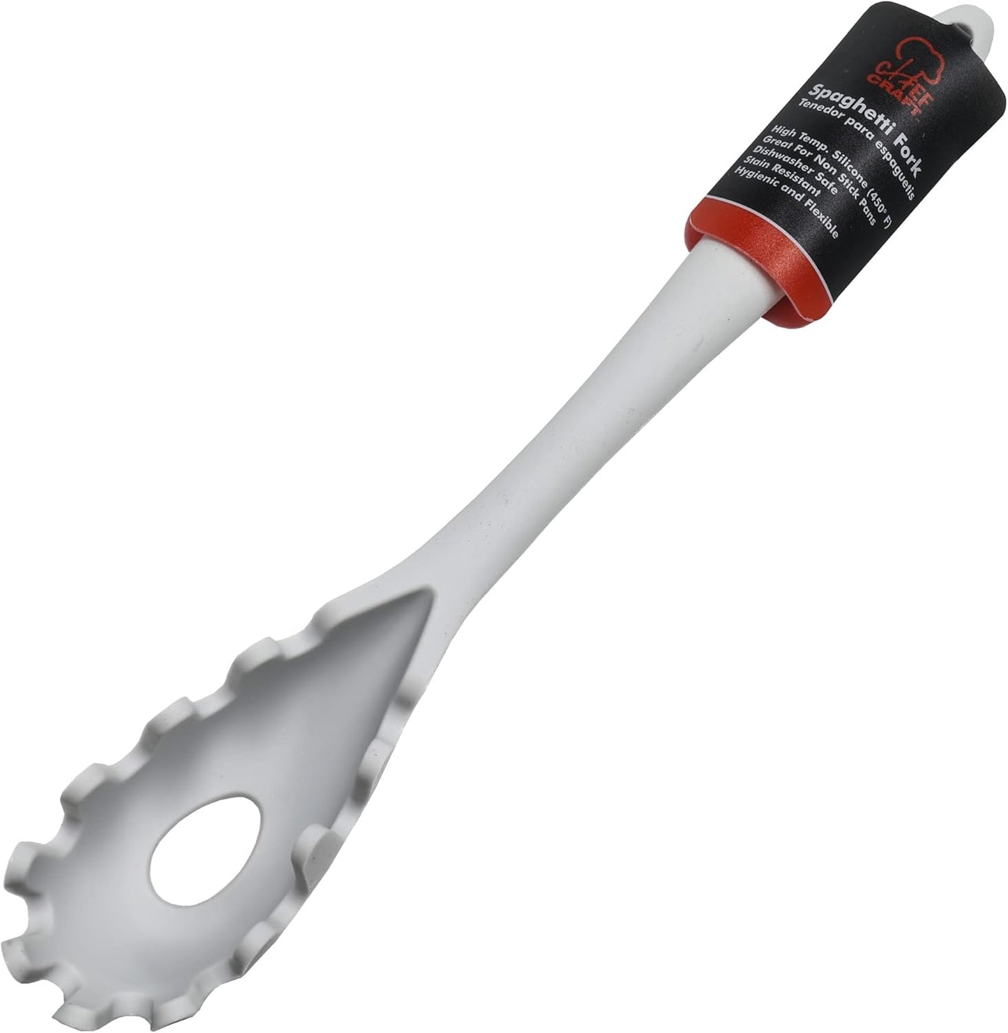 Chef Craft Premium Silicone Spaghetti/Pasta Fork, 11.5 inch, Gray