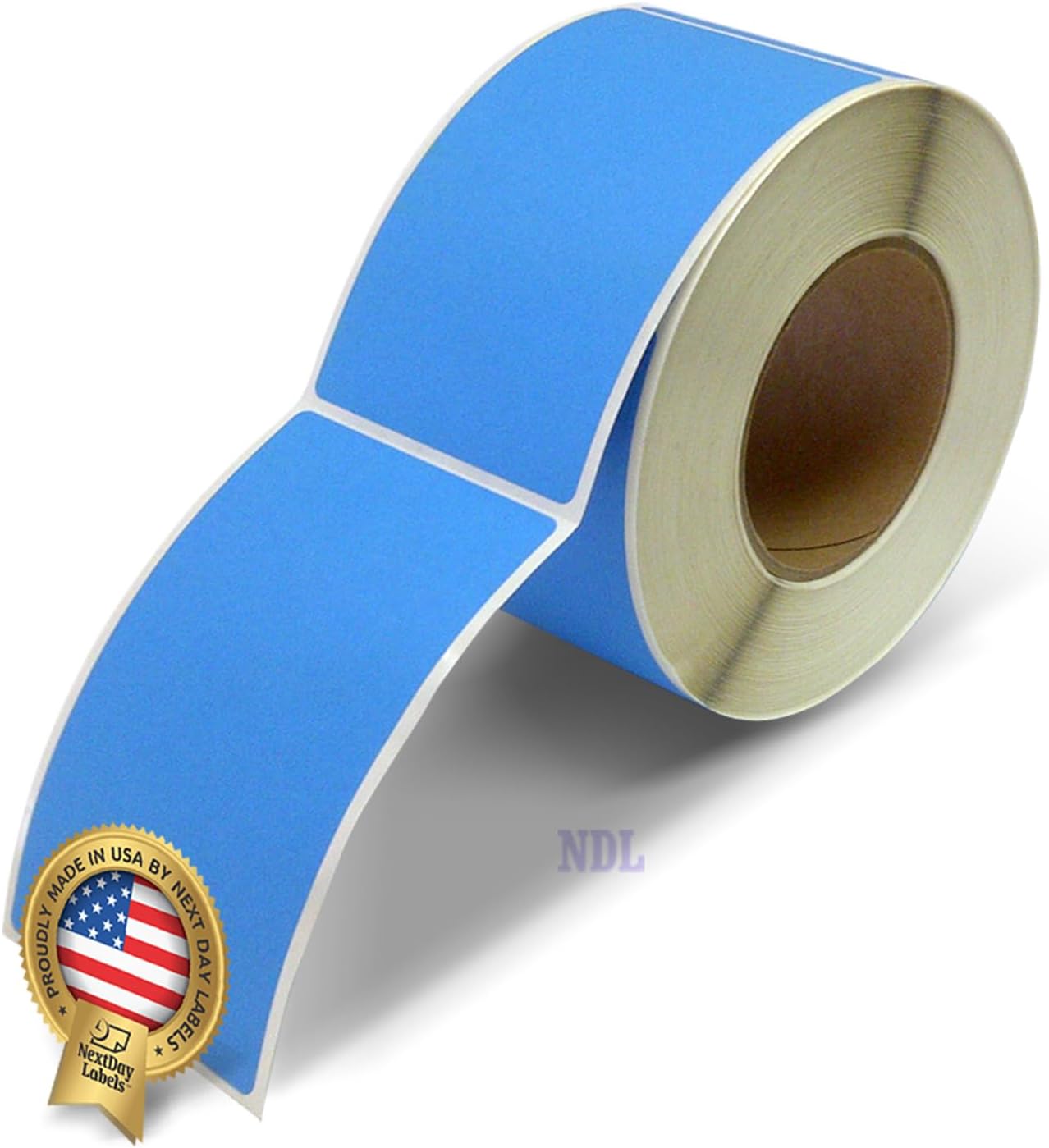 NextDayLabels 500 Rectangle Stickers (3" x 5") - Color Coding Labels Roll - Moving Labels for Boxes, Colored Inventory Stickers for Packing, Organizing, and Storage (Fluorescent Blue)