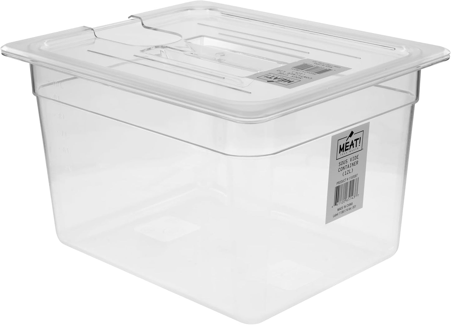 MEAT! Sous Vide 12L Commercial Grade Quality Container with a 12 Liter Cooking Capacity for Vacuum-Sealed Meat or Vegetables