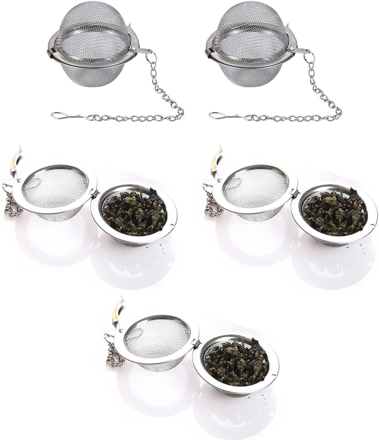 5PCS Tea Infuser, Upgraded Tea Strainer, Premium Tea Infusers for Loose Tea, Tea Steeper, Tea Ball for Tea Flavoring Herbal Spices Seasonings