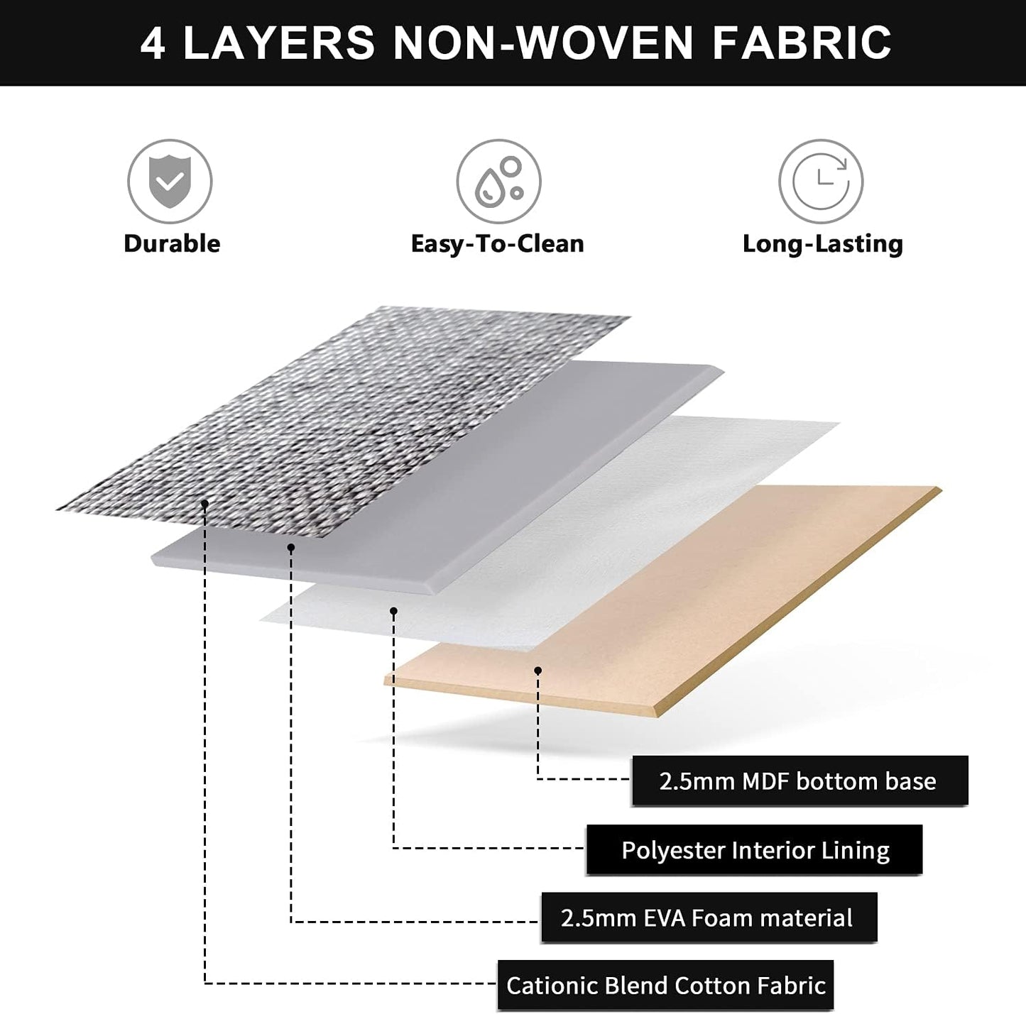 DECOMOMO Storage Baskets for Shelves - Fabric Storage Bins, Linen Closet Organizers and Storage (Mixed Neutral, Large - 3 Pack)