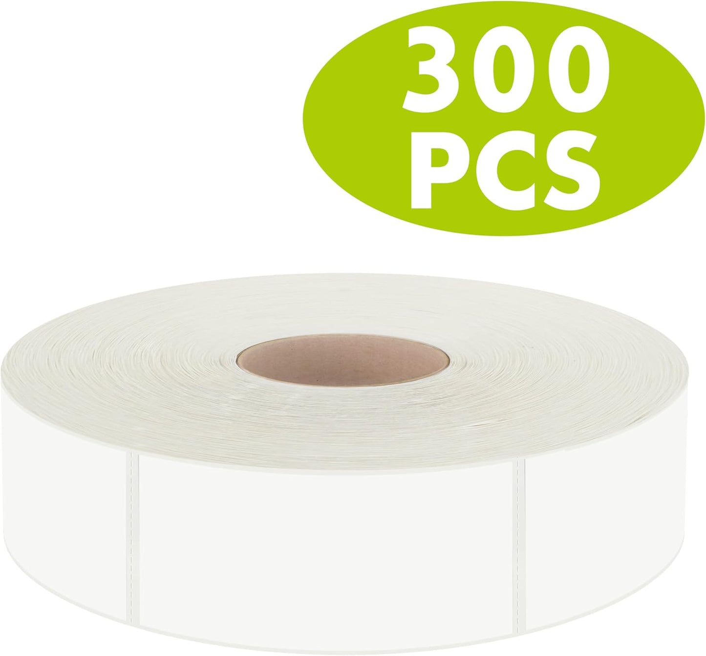 300 Removable Blank Food Labels, Water/Oil/Tear Resistant with Perforation Line for Freezer Food Containers Jars Pantry Organization (Each Measures 1” x 2”)