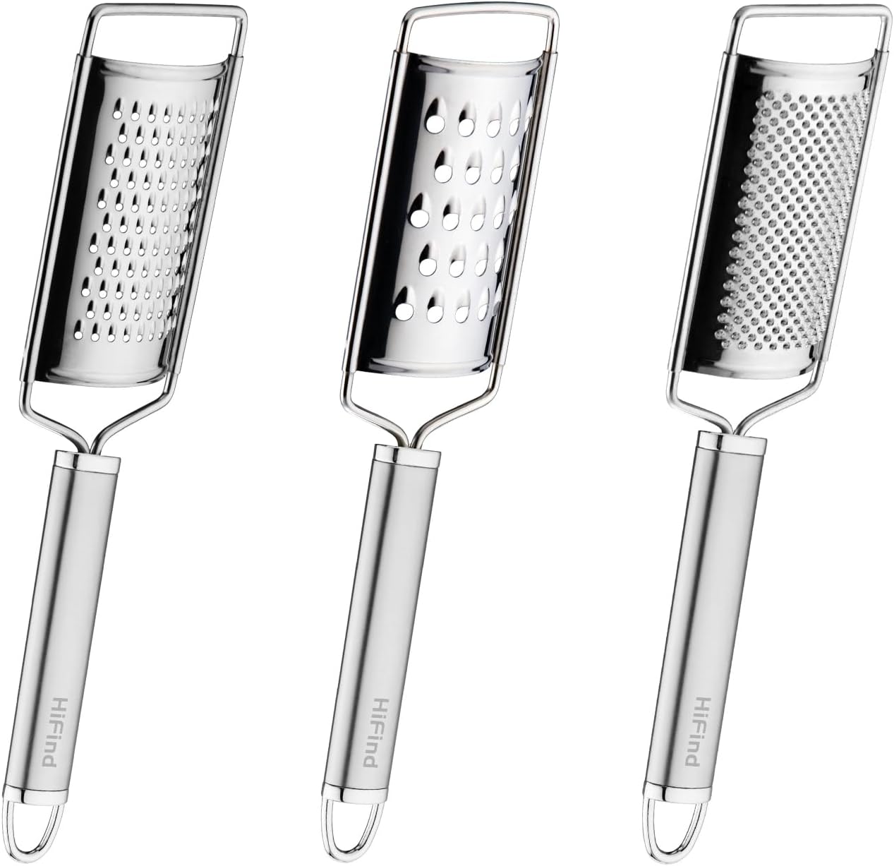 Stainless Steel Cheese Grater Set, Zester Set of 3 Kitchen Grater Lemon Zester for Kitchen, Suitable for Vegetable, Fruit, Chocolate