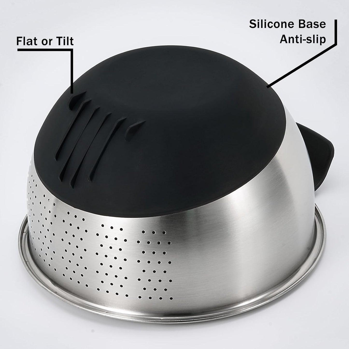 Rice Washing Bowl with Strainer Quinoa Washer Bowl, Stainless Steel Side Drainers Colander for Cleaning Fruits, Vegetables, and Beans - Versatile Kitchen Tool