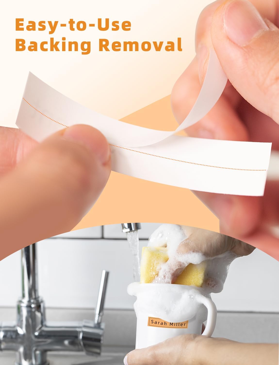 MakeID E1 Q1 Label Maker Tape Refills, 5-Roll 16mm x 4m (0.63" x 13') Continuous Consumables Thermal Laminated Office Labeling Tape Replacement