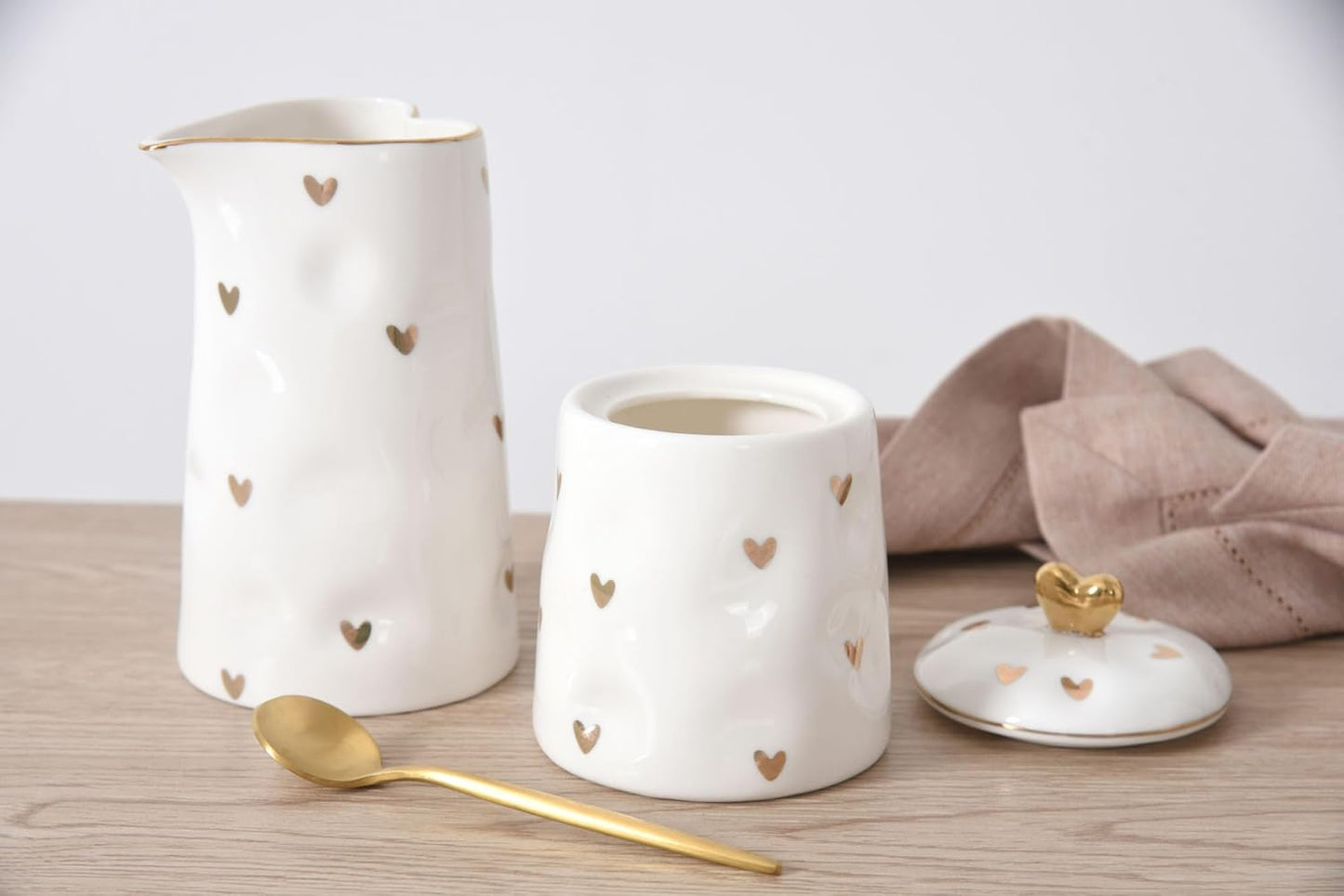 Heart To Heart Sugar Bowl & Creamer Set