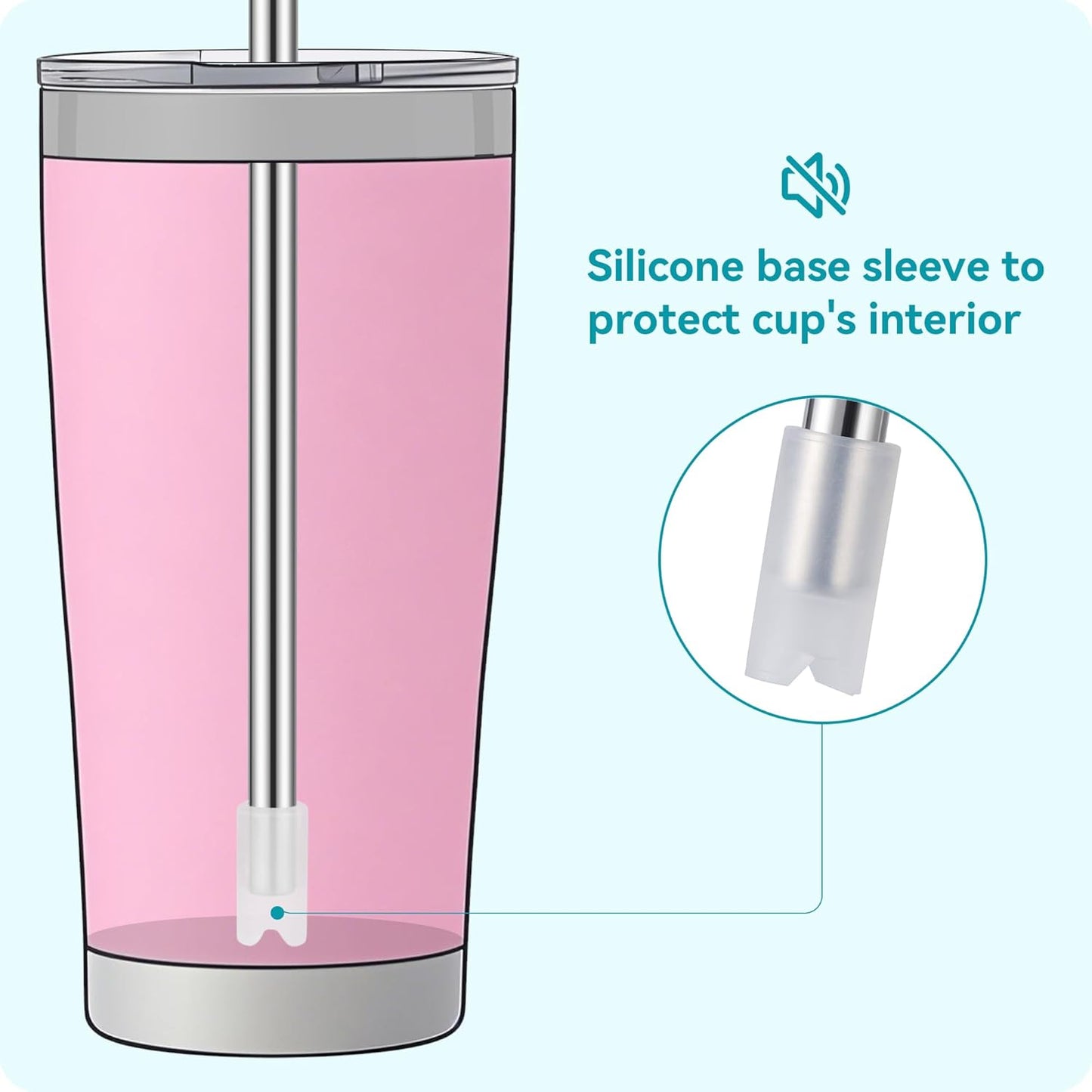 20 oz Straight Metal Straws with Silicone Tip for 20 oz Tumbler, 6 Pcs Stainless Steel Reusable Drinking Metal Straw for YETI, STANLEY, US Acrylio, BJPKPK, Simple Modern and so on