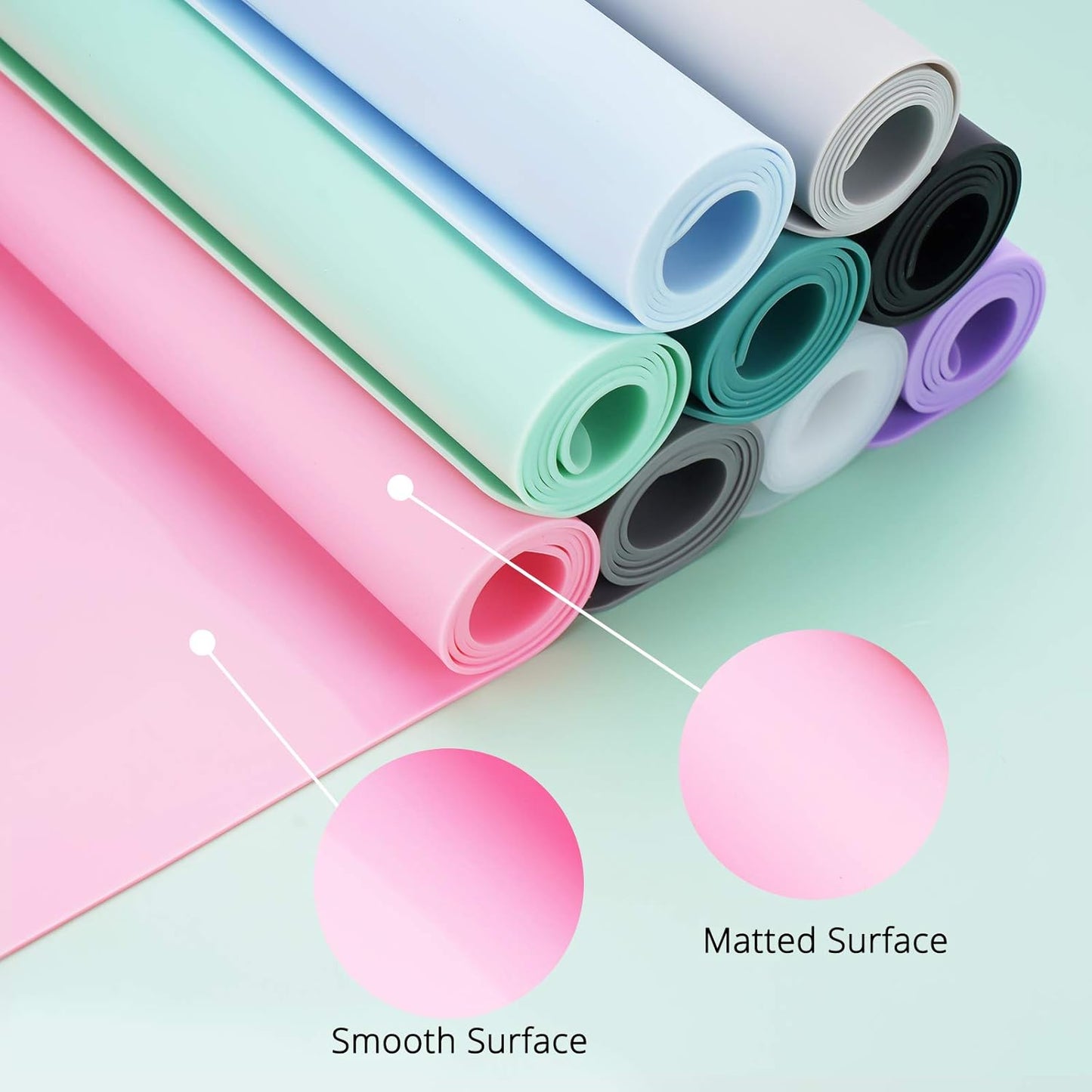 Gartful Silicone Mats for Countertop - Thicker, 28" by 20" Extra Large Multipurpose Mat, Counter Table Protector, Desk Saver Pad, Placemat Nonstick Nonskid Heat-Resistant Pad, Translucent, 2PCS