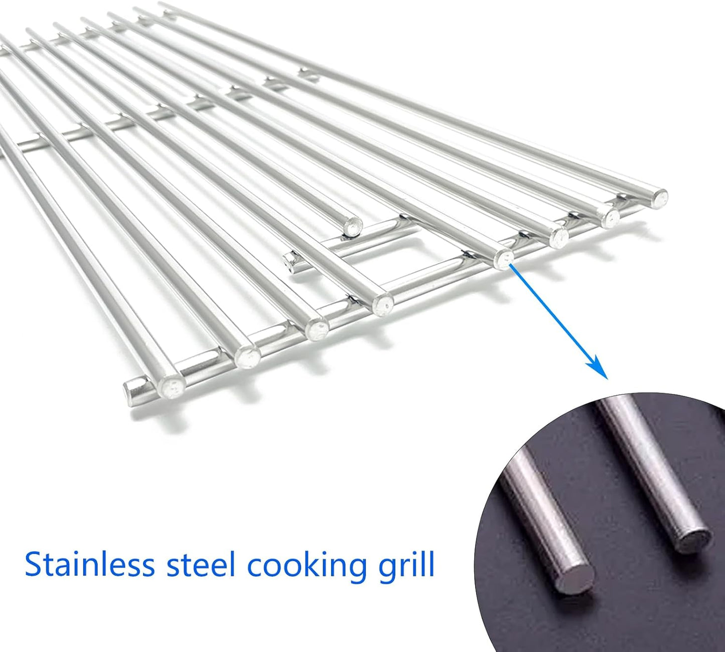 19-3/4" Stainless Steel 4 Cooking Grates Replacement Parts for Chargriller 2121, 2123, 2222, 2828, 3001, 3008, 3030, 3072, 3232, 3725, 4000, 4001, 4008, 4208, 5050, 5252 King Griller 3008, 5252 Grill