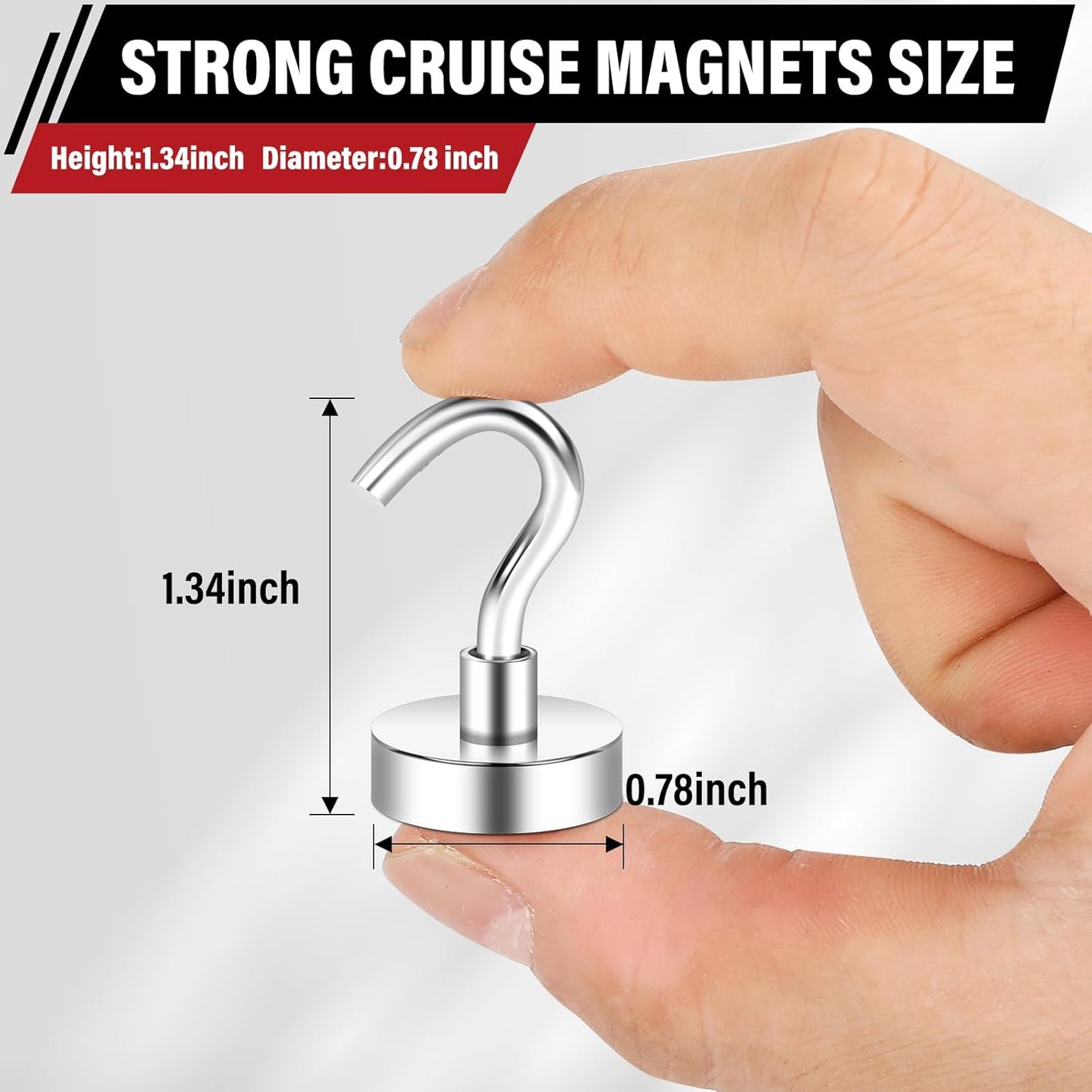 Magnetic Hooks, 2025 Cruise Cabins Ship Essentials 50Lbs Strong Heavy Duty Magnets 12Pcs Magnet Hook for Classroom Home Refrigerator Door Fridge Camping Hanging
