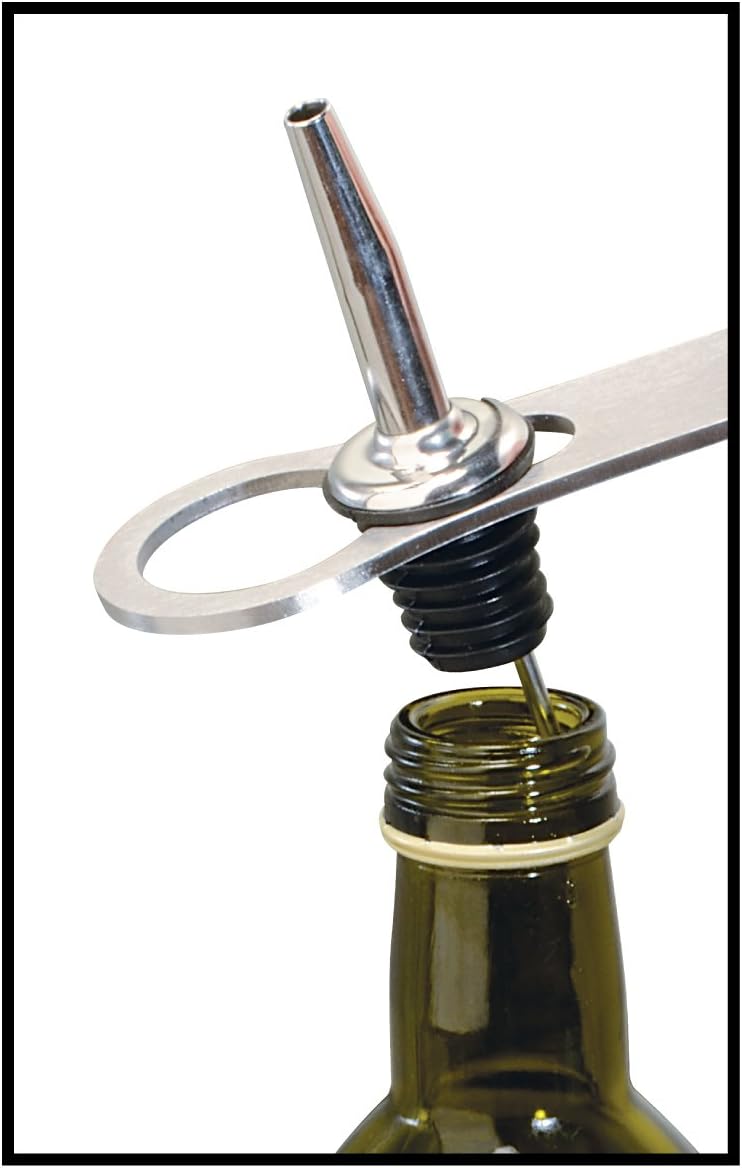 Thirsty Rhino Badak Bottle Opener and Pour Spout Remover, Brushed Silver (Set of 1)