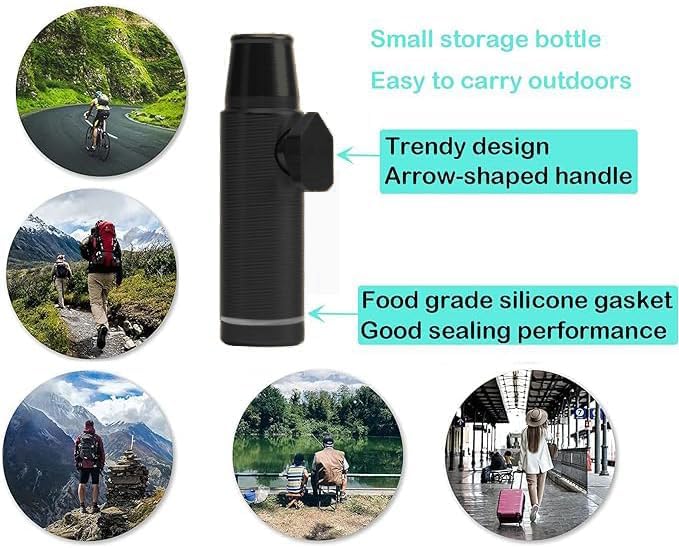 3 Pack Mini Pepper Shaker,Premium Metal Spice Dispenser and Sweetener Portable Travel Storage (Anodized Aluminum)