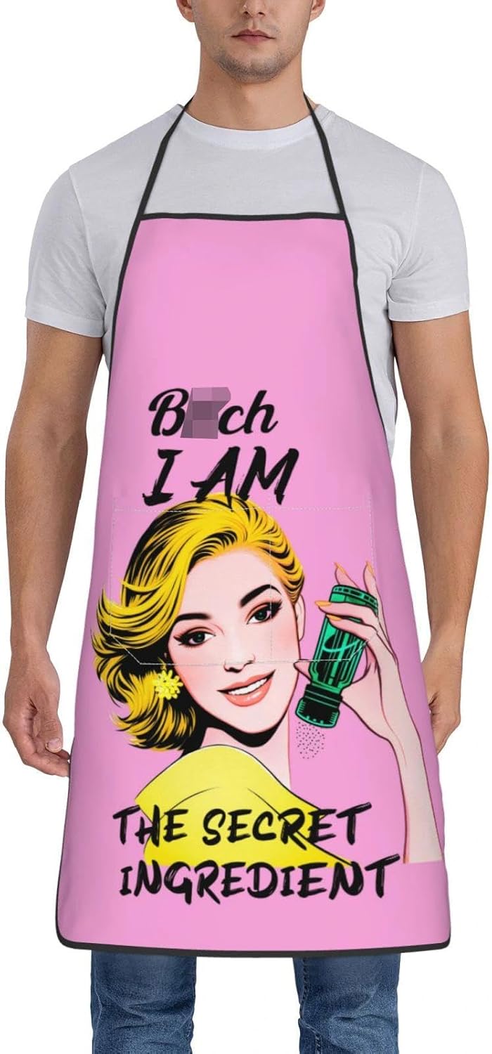 Women Men Bib Aprons Chef Cooking Aprons with Pockets for Kitchen Cooking BBQ Baking Grilling