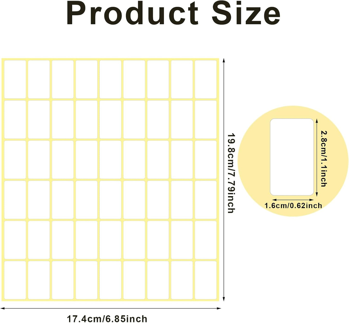 1620 Pcs File Folder Labels 0.6 x 1 Inch Blank Name Labels White Labels Stickers Writable Food Labels for Jars Boxes Envelopes School Office Kitchen