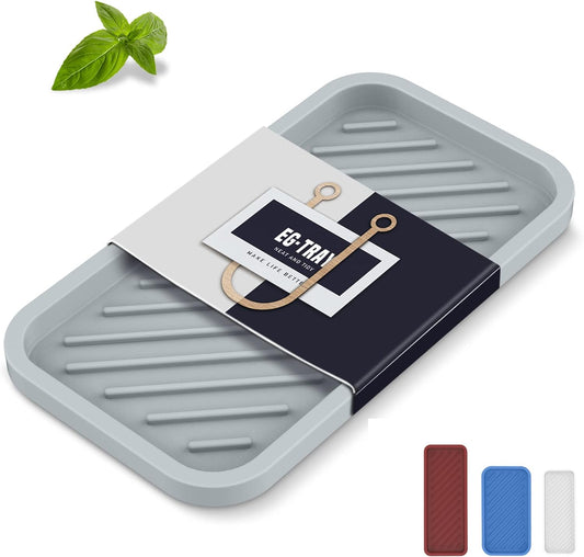 EG-SIPRO Silicone Sponge Holder-Large Thick Durable 10" Sink Organizer Tray-Kitchen & Bathroom