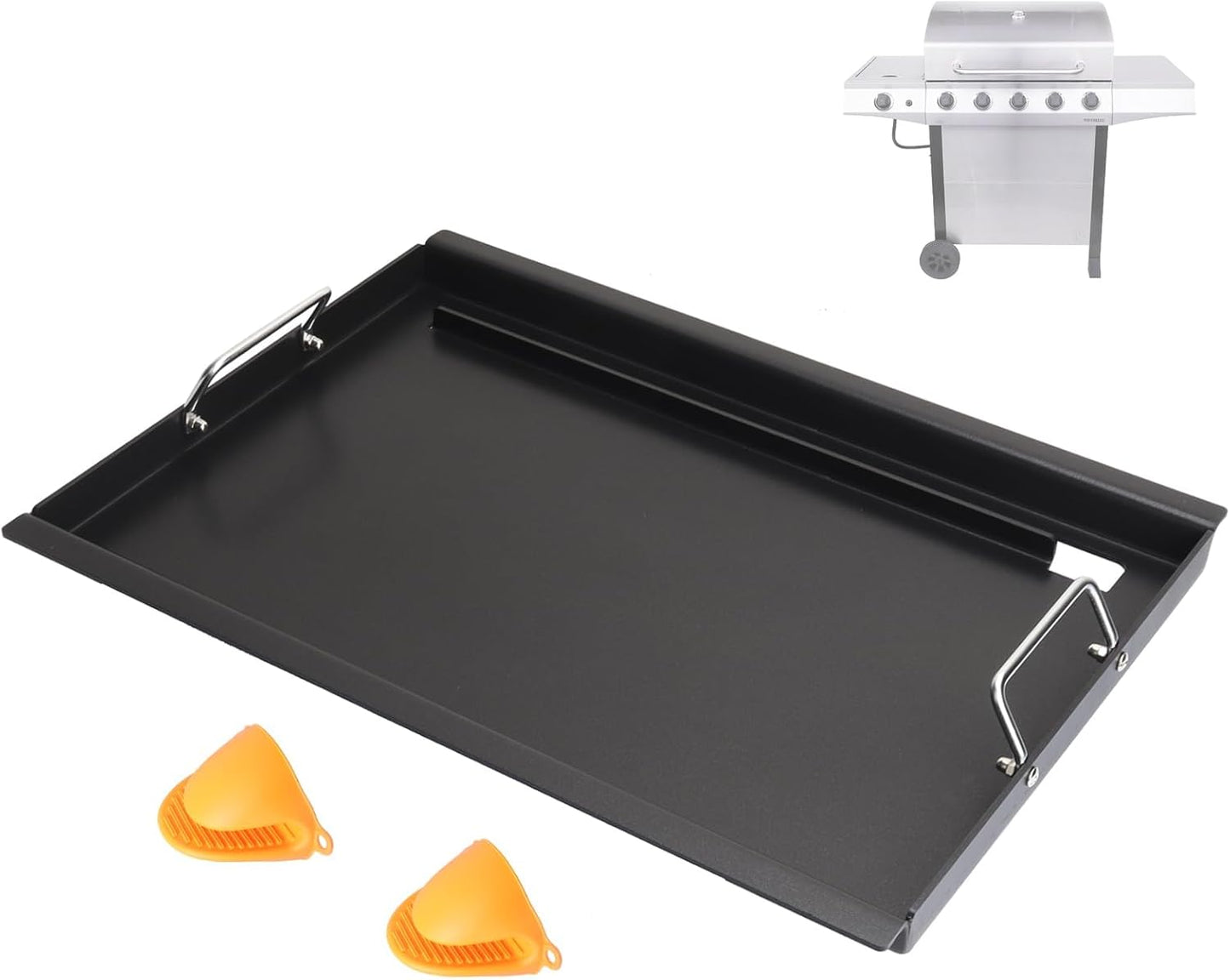 17" Griddle Insert Parts for Charbroil Performance 5 Burner 463448021 463449021 463450022 463451022 Full Size Griddle for Charbroil Grill Replacement Parts G426-0004-W1 G426-0005-W1