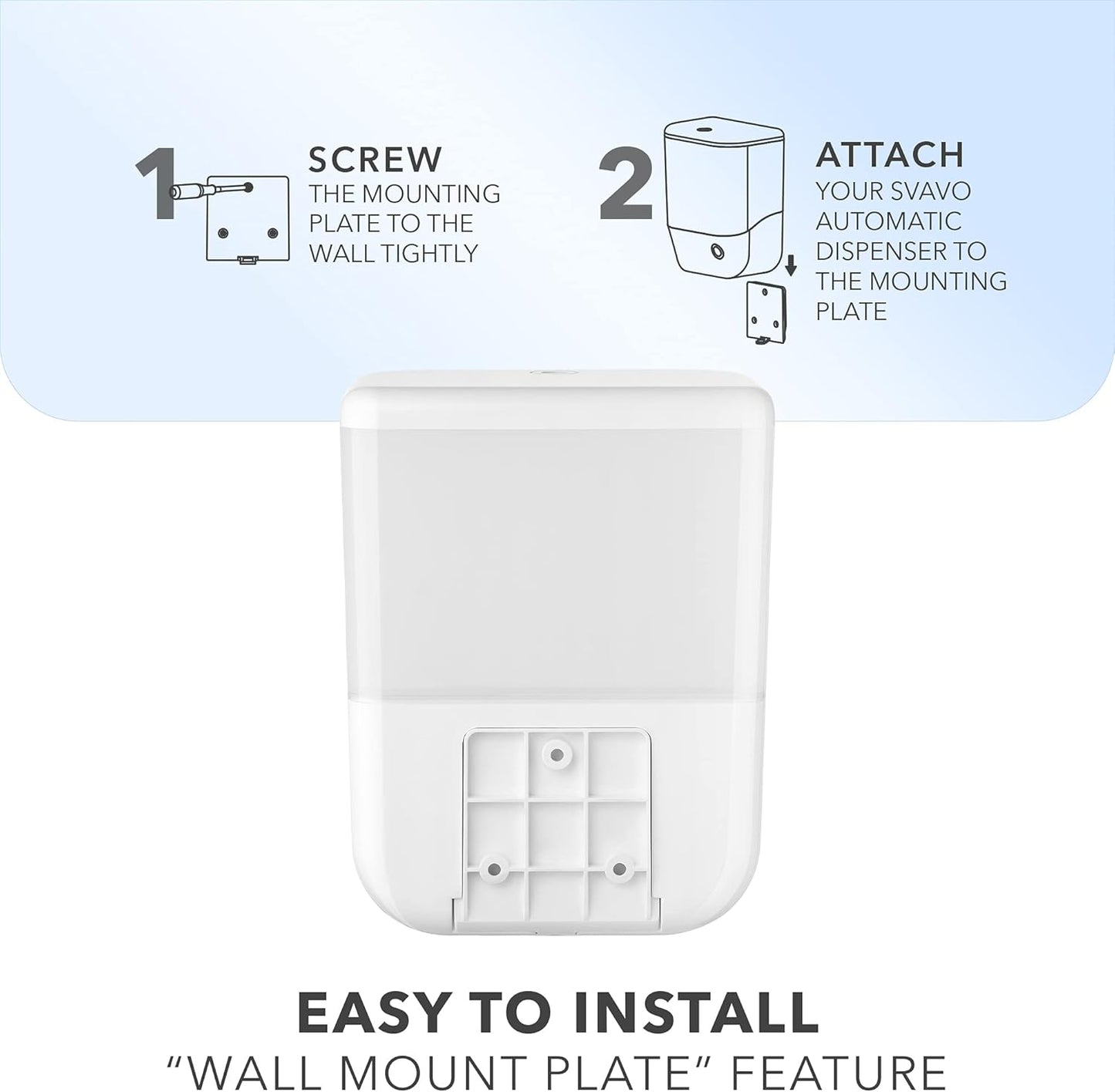 SVAVO 34oz / 1000ml Automatic Soap Dispenser Hand Sanitizer Dispenser Wall Mount, Touchless Electric Sensor Pump Battery Operated for Offices Home Kitchen Bathroom Hotel Restaurant Commercial