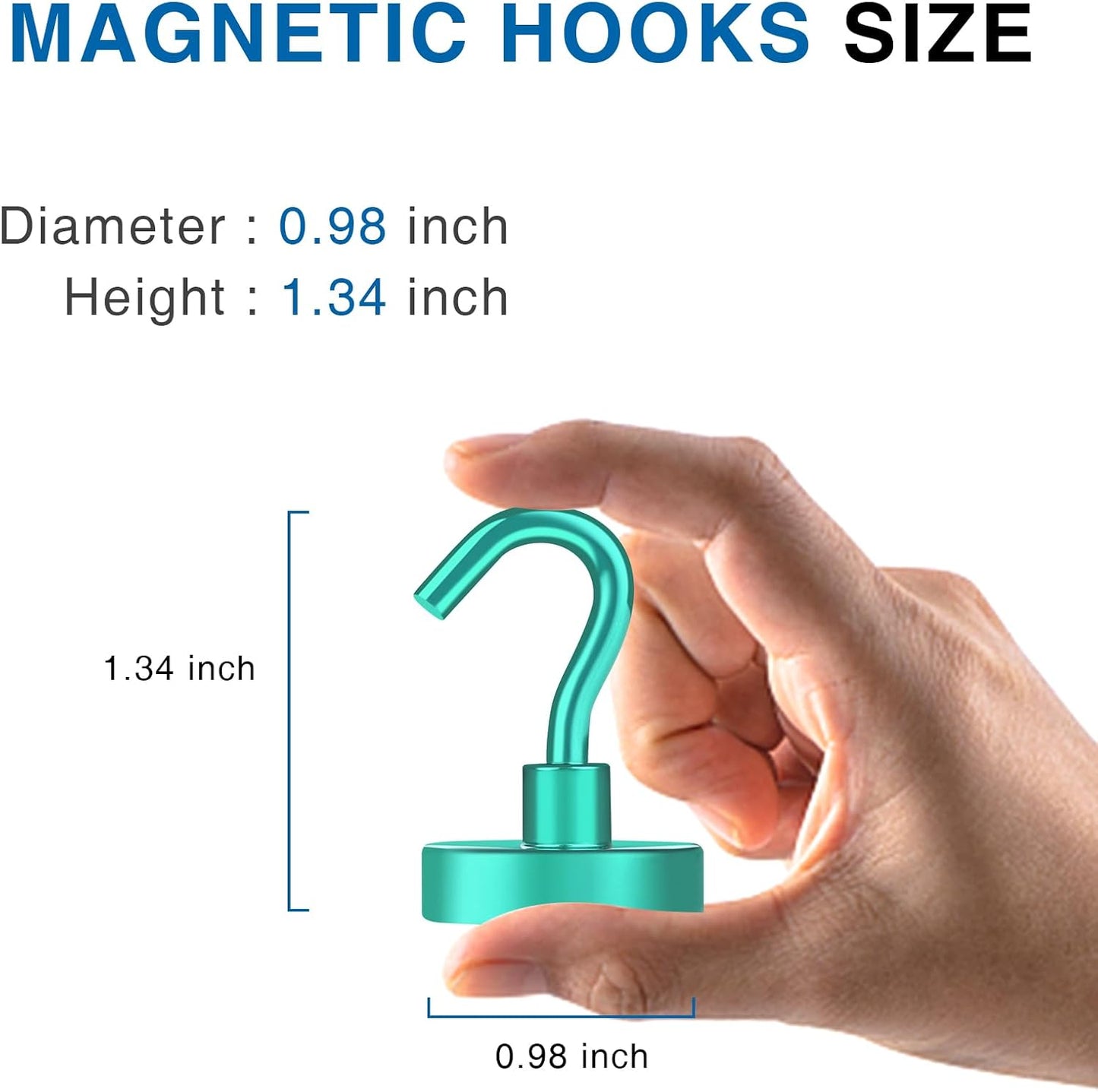 LOVIMAG Cruise Magnetic Hooks, 80Lb Magnet Hooks for Cruise Cabin, Green Magnetic Hooks for Hanging, Refrigerator, Ceiling, Strong Neodymium Magnets with Hooks for Kitchen, Locker, Key Holder-4 Pcs