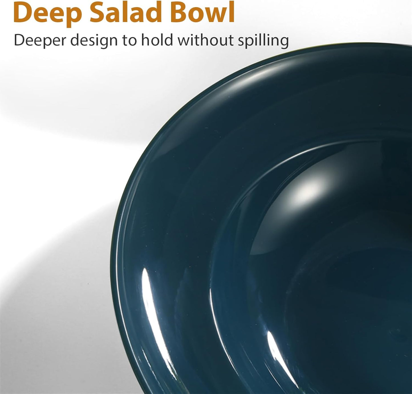 Pasta Bowls, 8 PCS Large Salad Serving Bowls, 9 inch White Soup Bowls, Pasta Bowls Set of 4, Rimmed Deep Pasta Plates, Wide and Shallow Bowls for Dinner, Microwave Dishwasher Safe