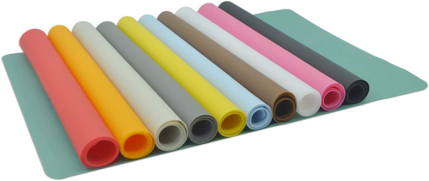 Silicone Placemats, Food-Grade Non-Slip Waterproof, Dining, Stain Resistant, Countertop Protector, Kitchen Counter Mat, Heat Resistant, Baking mat Dishwasher Safe (15.7x11.8Inch-4pack, Blue)