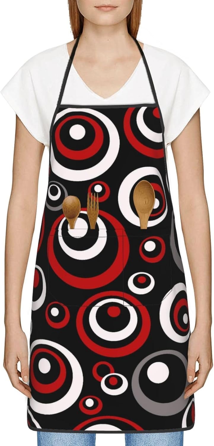 Women Men Bib Aprons Chef Cooking Aprons with Pockets for Kitchen Cooking BBQ Baking Grilling