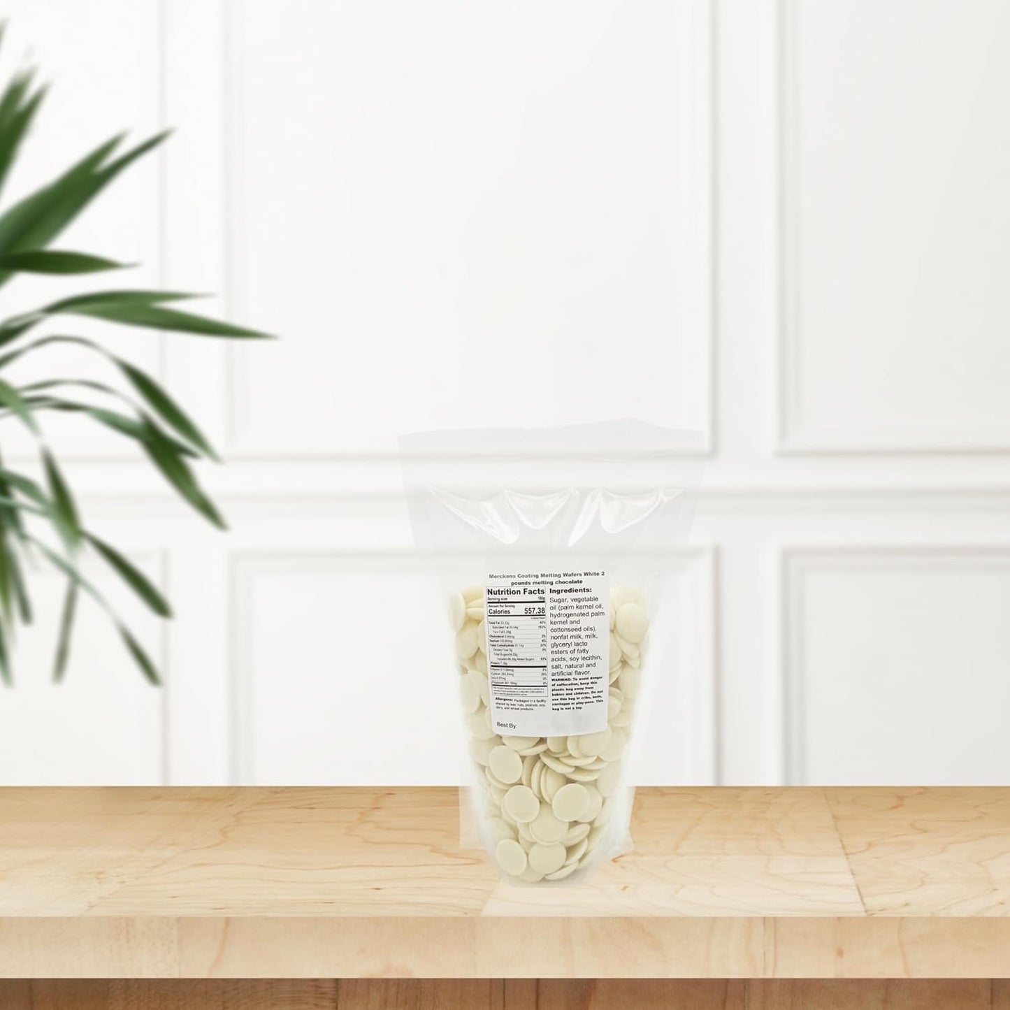 Merckens Coating Melting Wafers White melting chocolate, 2 pounds