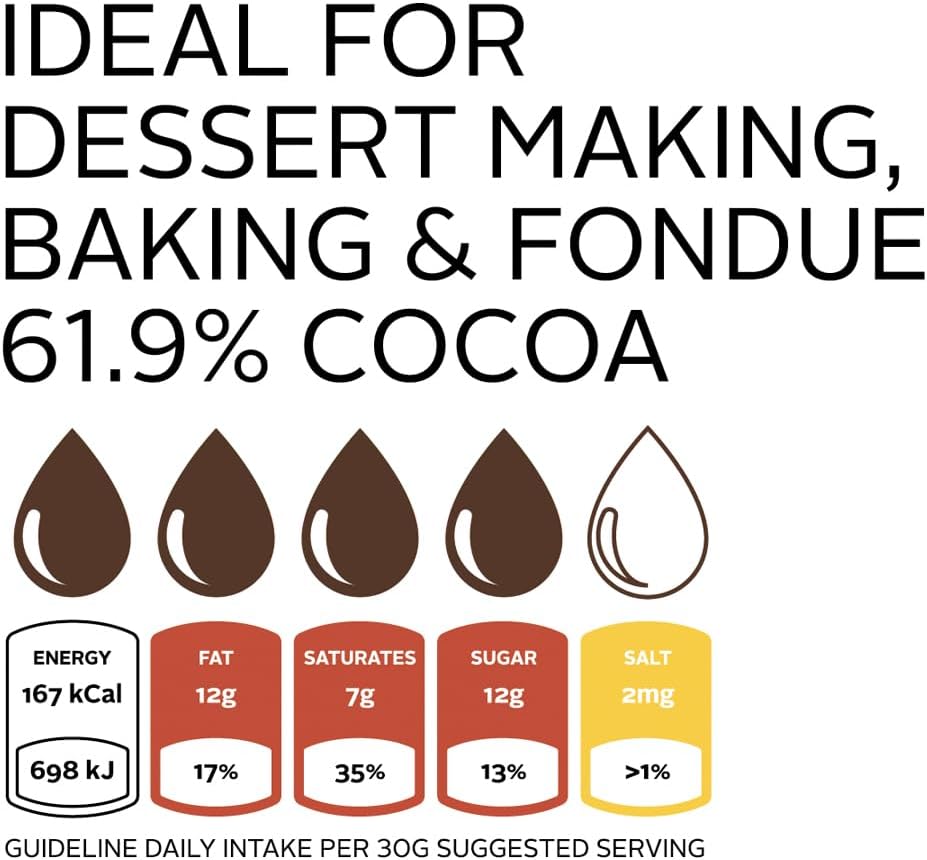 Sephra Fountain-ready Belgian Dark Chocolate 2lb Bag - Ideal for Melting