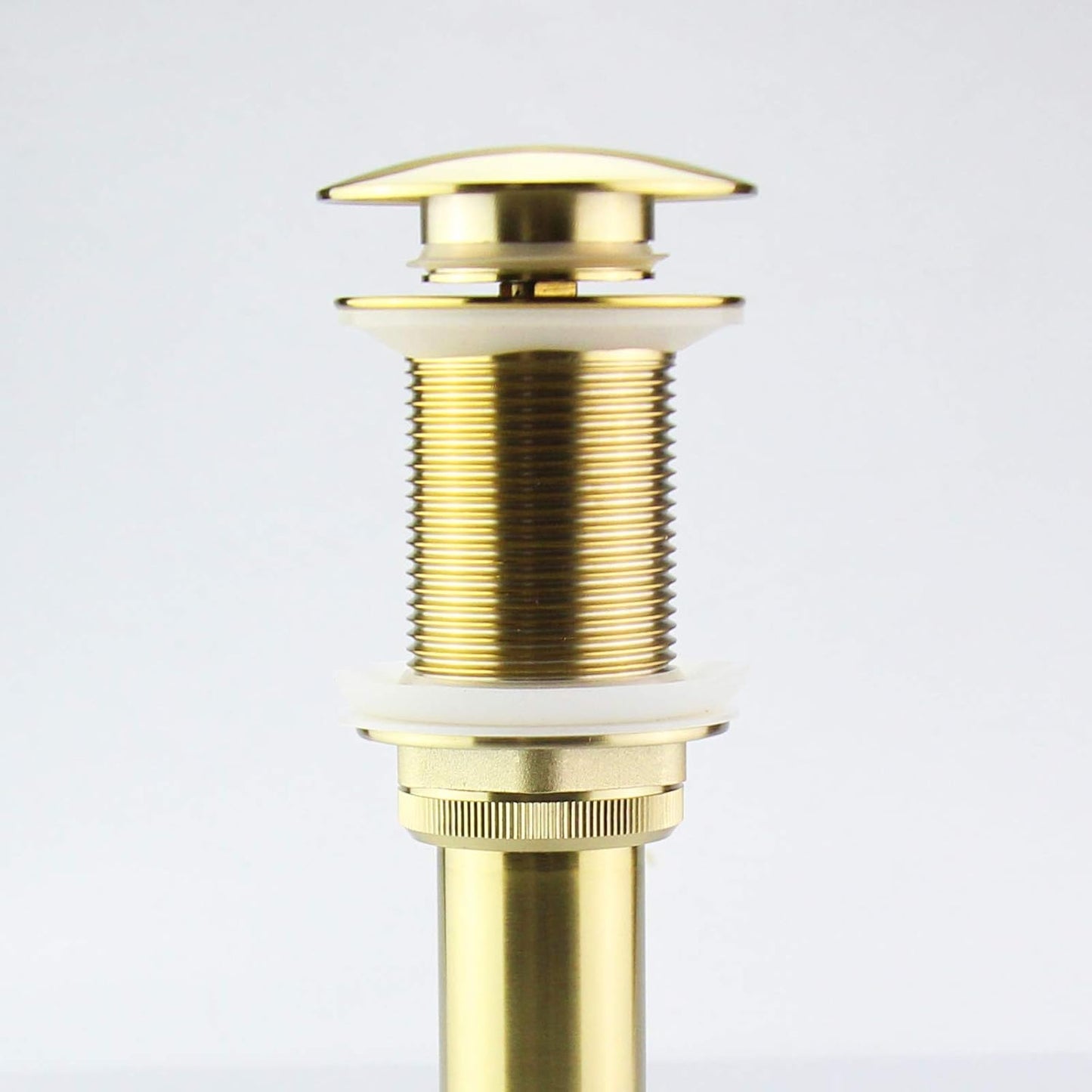 Gold Lavatory Faucet Sink Drain Stopper Without Overflow, Vanity Bathroom Vessel Pop up Sink Drain