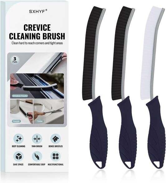 SXhyf Crevice Cleaning Brush - Grout Scrub Brush, House Cleaning Supplies, Gap Cleaning Tools, Home Essentials, Gifts for Women Men, Hard Bristle Crevice Cleaner Brush for Household Use, Bathroom