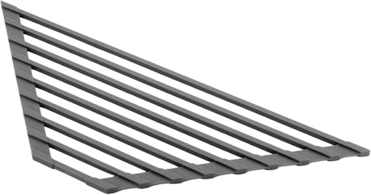 Dowell Over The Sink Roll-Up Triangle Dish Drying Rack Silicone Wrap, 9 Rods Dishwasher Safe, Food Safe, Heat Resistant, Foldable, Space-Saving, Multi-Purpose Sink Organizer for Any Surface