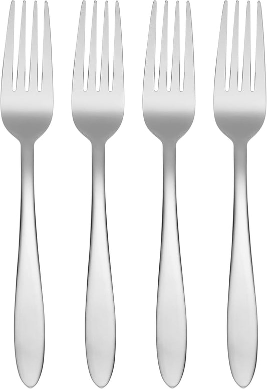 Oneida Mooncrest Dinner Forks, Set of 4 B336004A, Silver, Set of 4, Dinner Forks