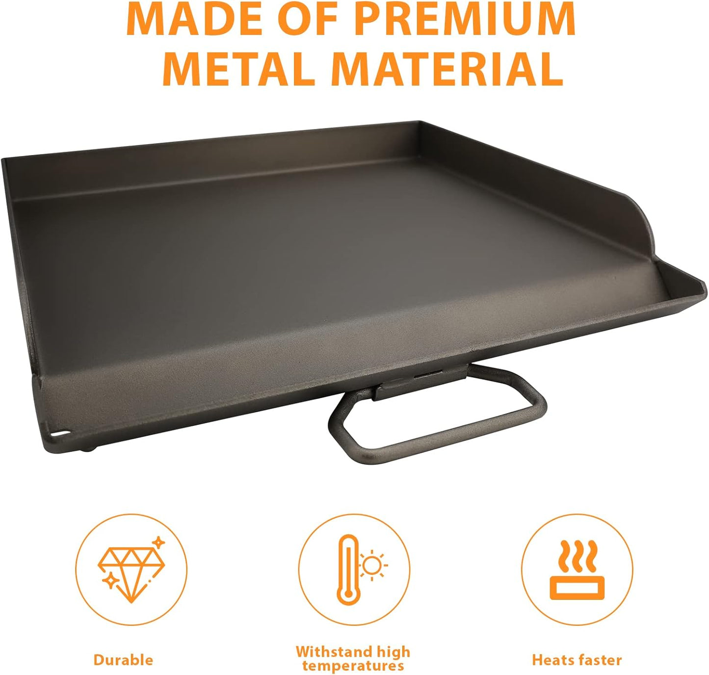 Uniflasy Fry Griddle for Camp Chef Stove, 14" x16" Flat Top Gas Grill Griddle for Camp Chef EX60LW EX60P EX60FP EX60B EX280LW DB60D YK60LW EX90LW SB30D, Professional Griddle Flat Top Plate