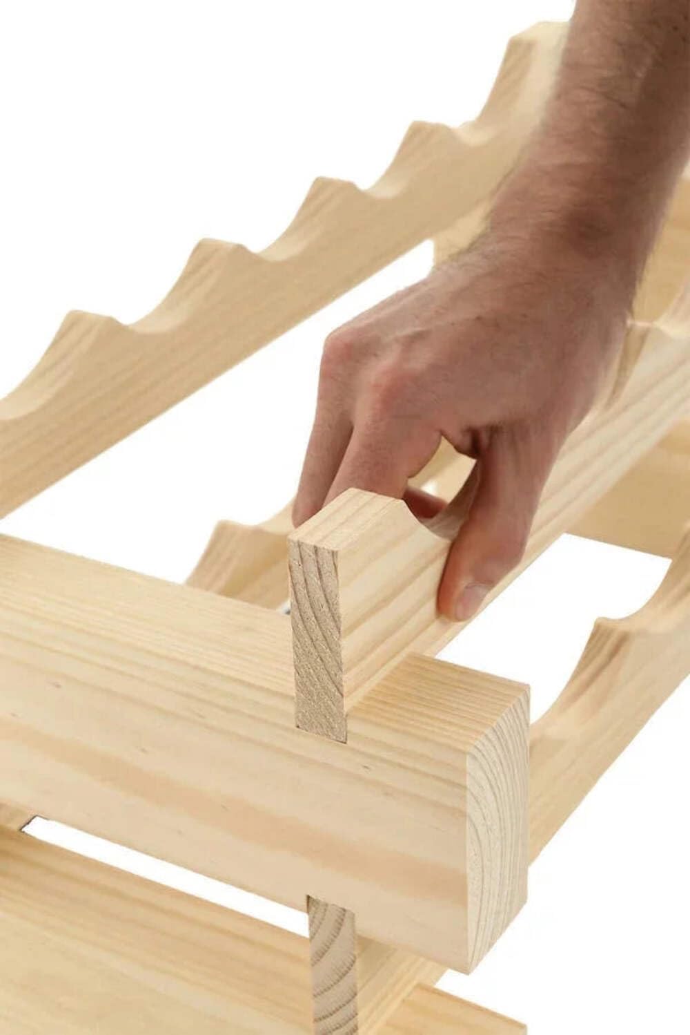 48 Bottle Wine Rack Natural Pine