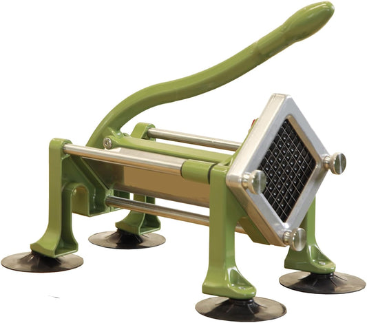 French Fry Cutter Stainless Steel.Potato Cutter for French Fries with 1/2Inch Blade, Commercial French Fry Cutter Manual Potatoes Cutting Machine with Suction Feet.
