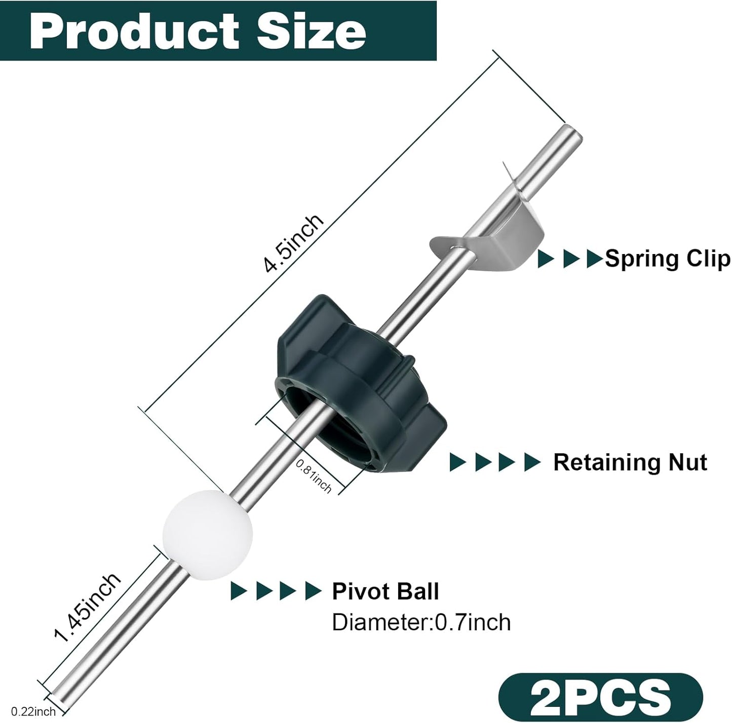 Bathroom Sink Stopper Replacement Kit - Lavatory Pop Up Center Piece Assembly with Pivot Rod, Compatible with Price Pfister, PS2673 PS469 PSB327, Chrome Metal Drain Repair Parts