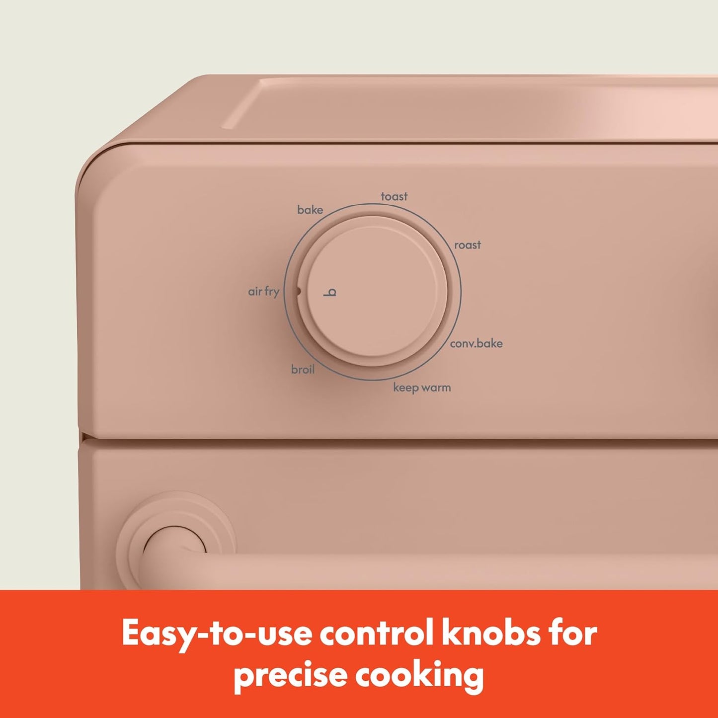 bella Air Fry Toaster Oven, 7 Preset Cooking Options, Dishwasher-Safe EverGood Coated Trays Included, 60-Minute Auto Shutoff w Audible Timer, Power Indicator Light, 1700 Watt, Blossom